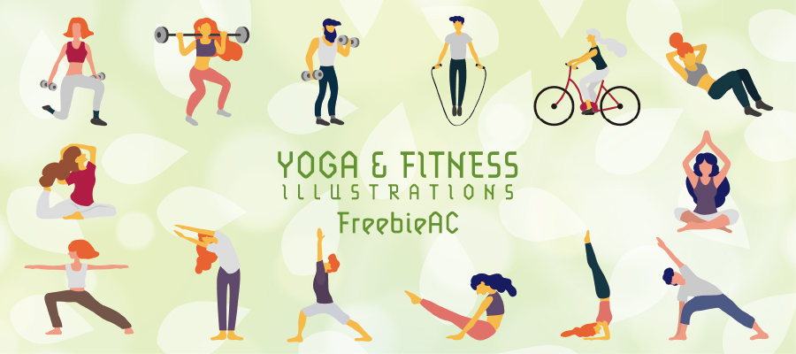 Illustration Of Yoga And Fitness 無料素材ならフリービーac