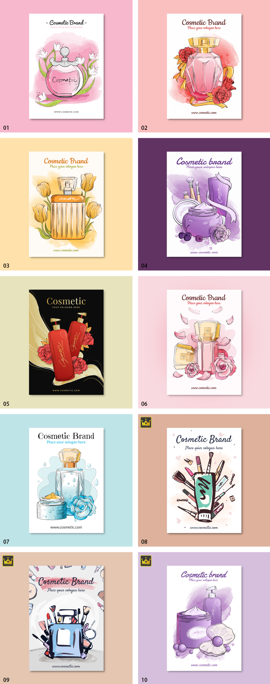 แม่แบบโปสเตอร์เครื่องสำอาง