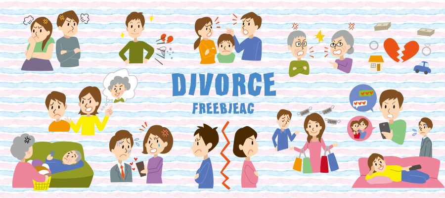 Illustration of divorce / breaking