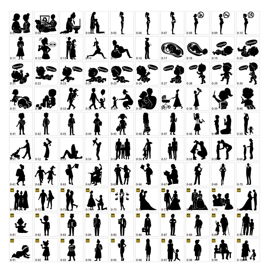 Child growth silhouette