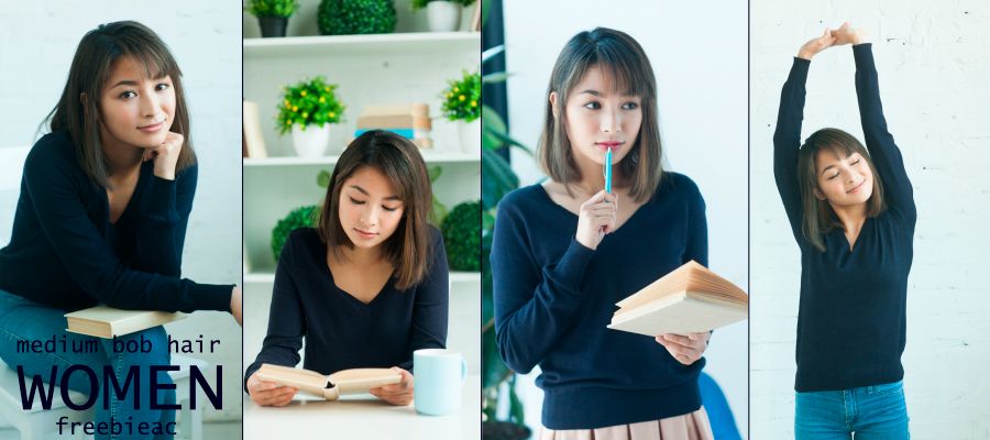 Hình ảnh phụ nữ tóc bob