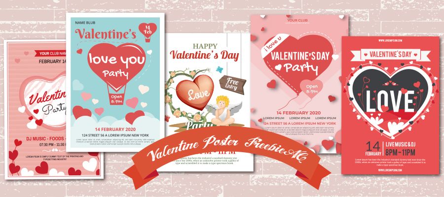 Valentine poster template