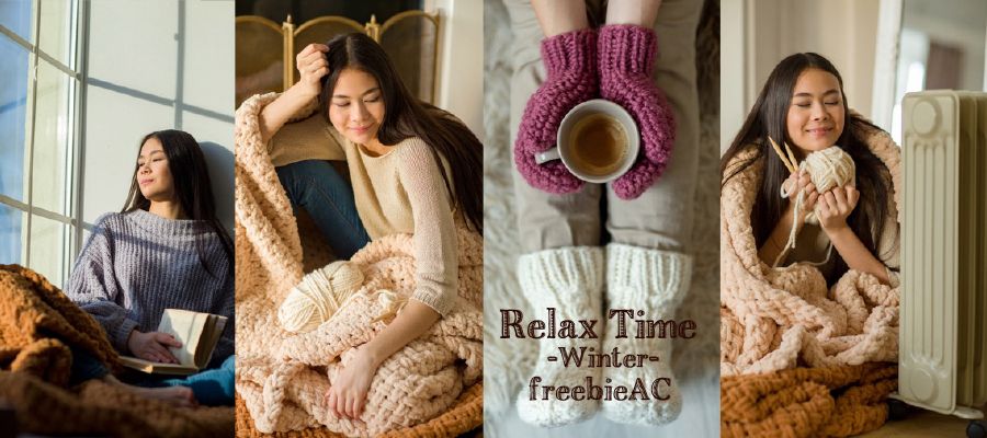 Winter woman relaxing time photo