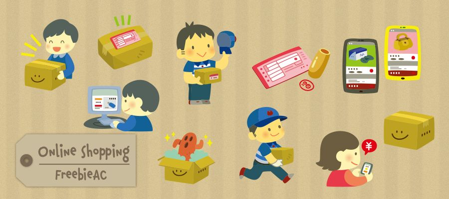 Illustration of online shopping