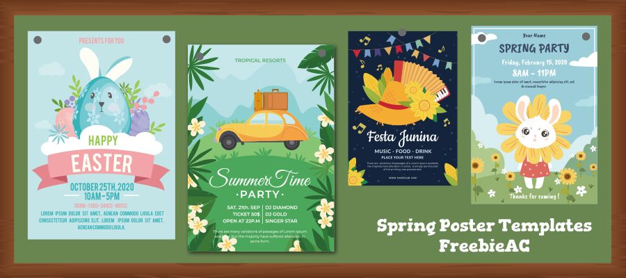 Spring poster template