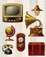 Retro item illustration