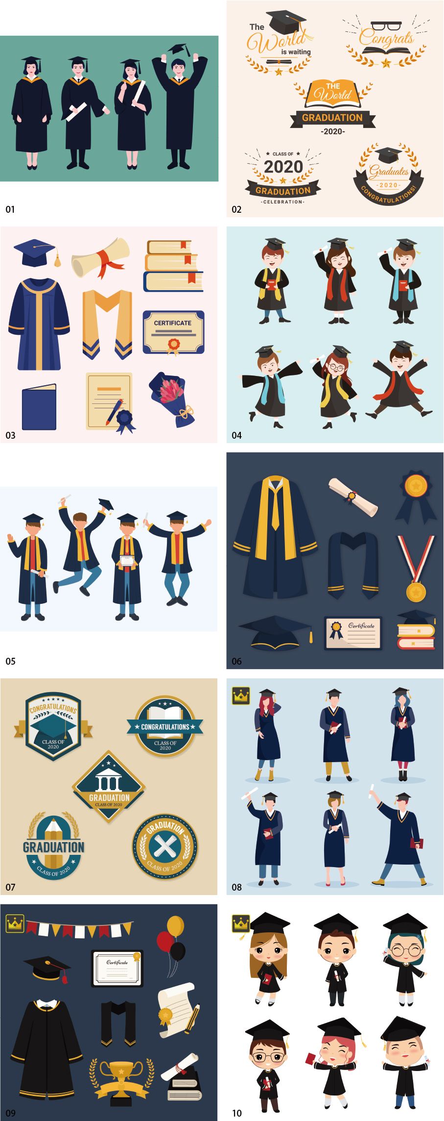 卒業イラストコレクション