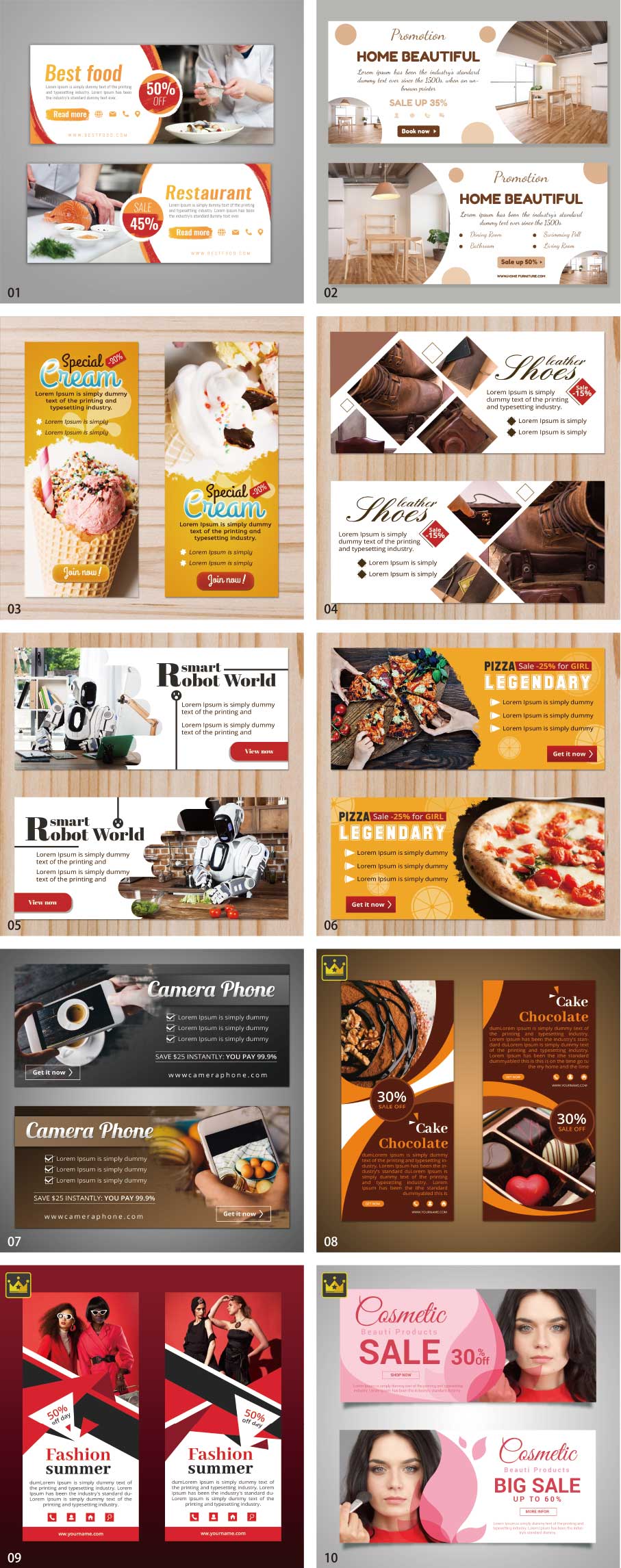 Web banner collection