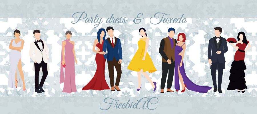 Dress tuxedo illustration collection