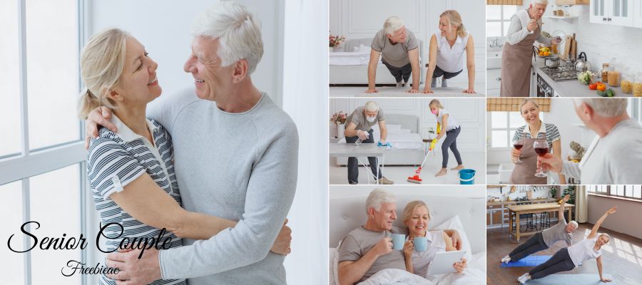 シニアカップルの写真