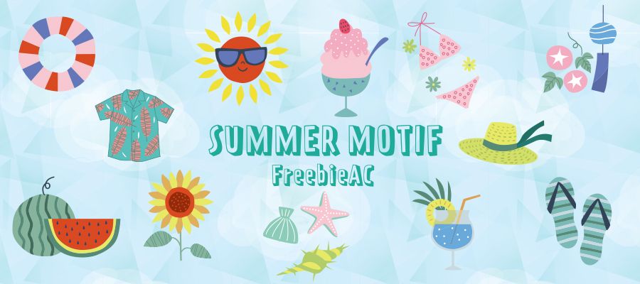 Cute summer motif illustration