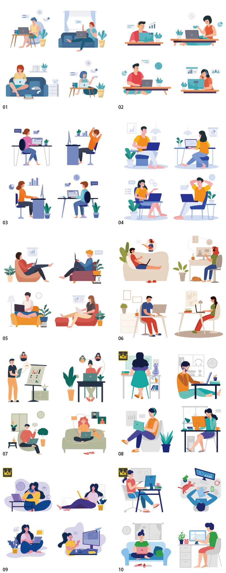 Illustration of remote work