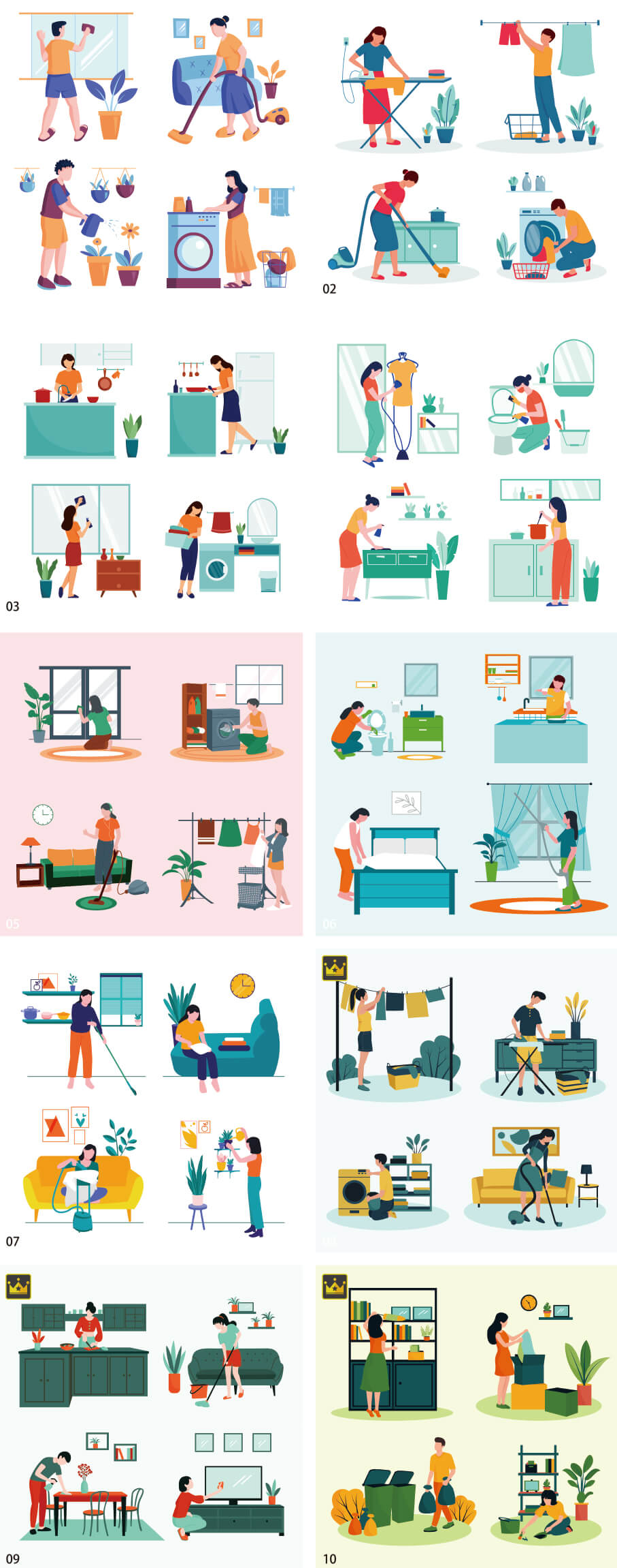 Housework illustration collection