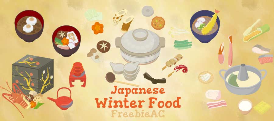 Winter food illustration