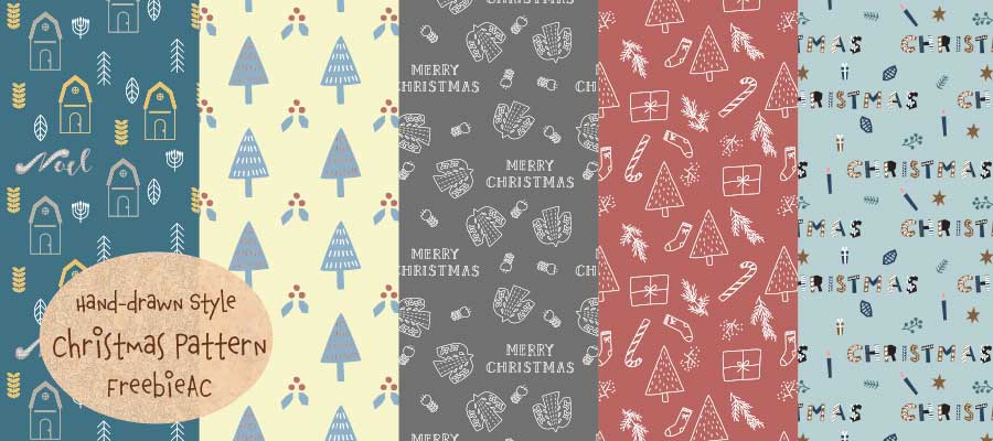 Hand-drawn Christmas pattern