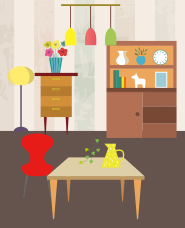 Cute interior illustration