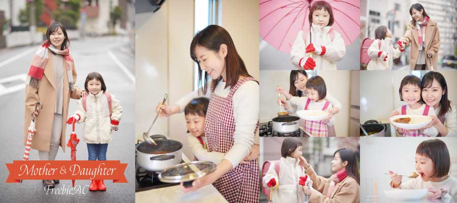 Photos of mom and daughter