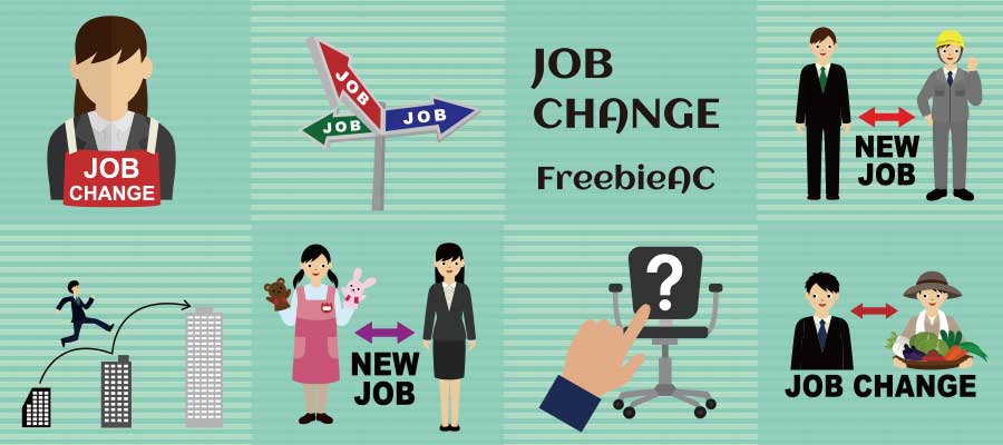 Illustration of job change