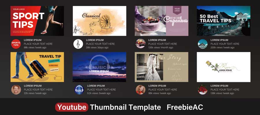 Youtube thumbnail template