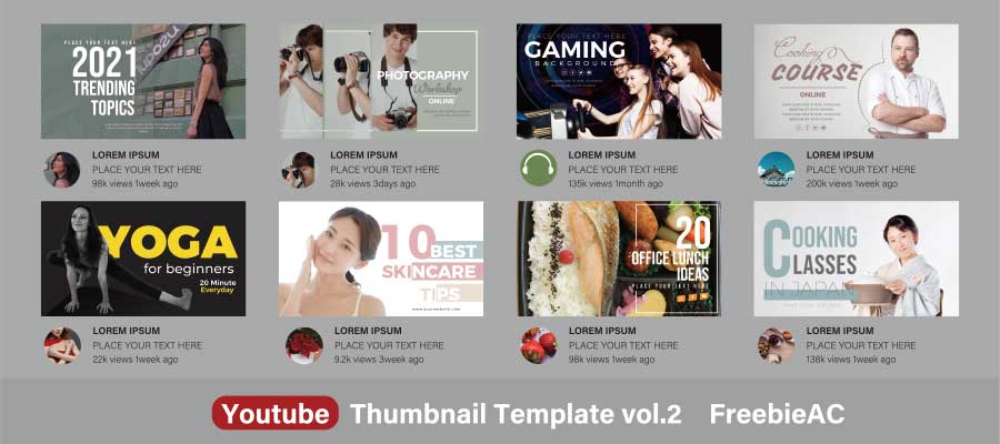 Youtube thumbnail template vol.2