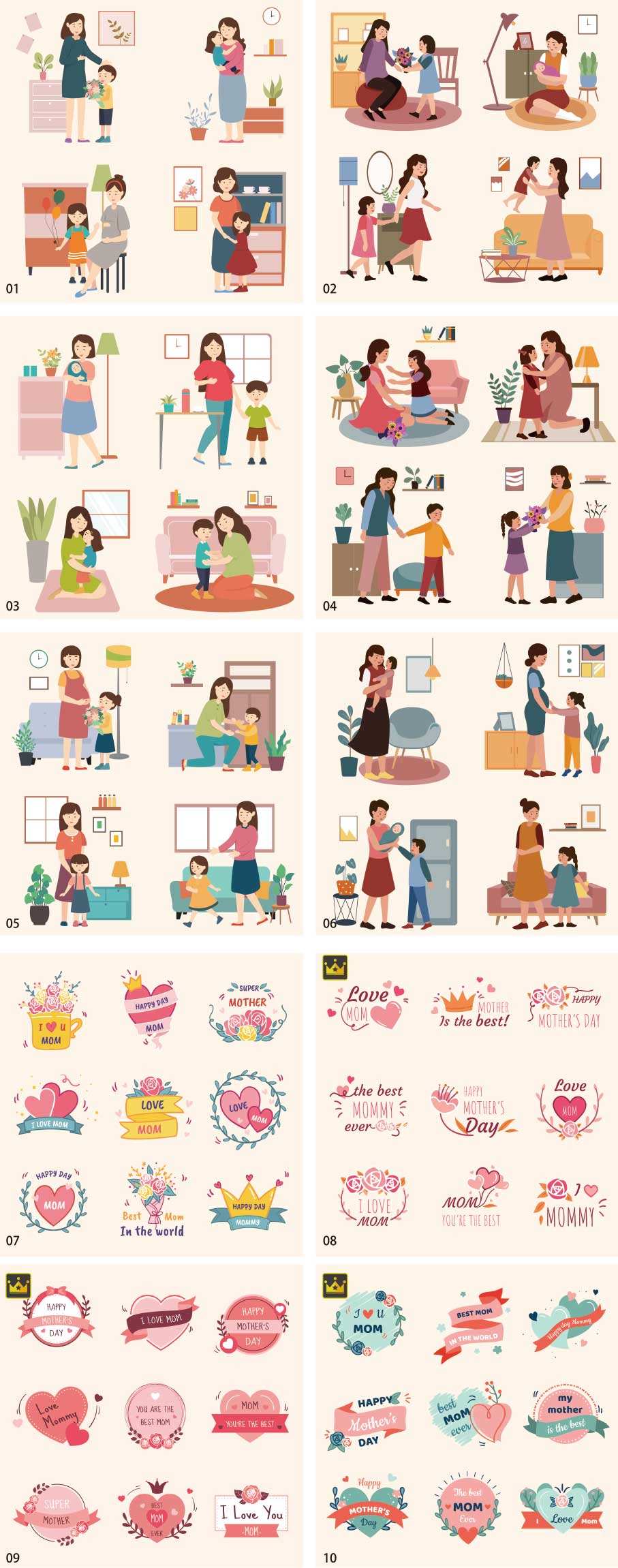 母の日イラストコレクション vol.3