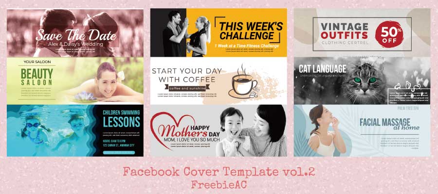 Facebook cover template vol.2