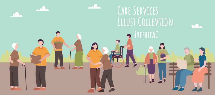 Care service illustration collection