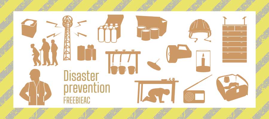 Disaster prevention silhouette