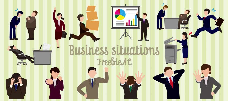 Illustration of business scene