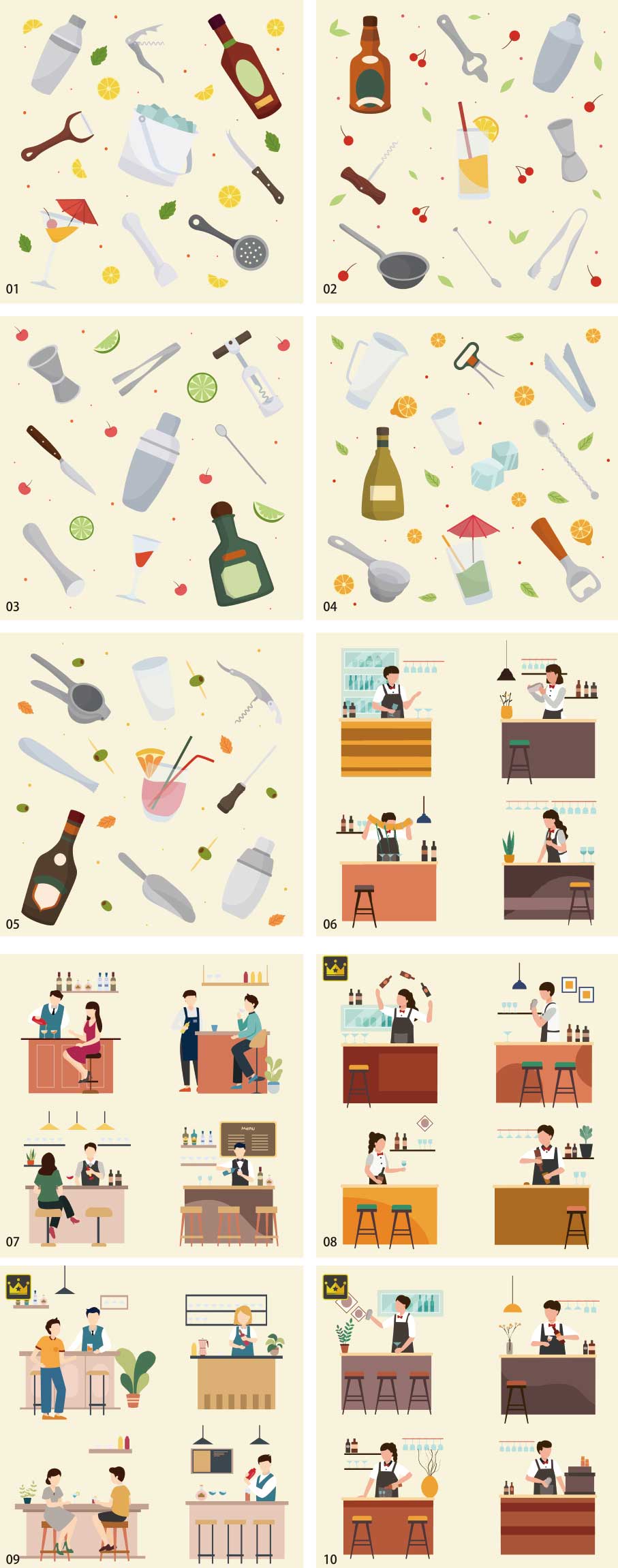 Bartender Illustration Collection