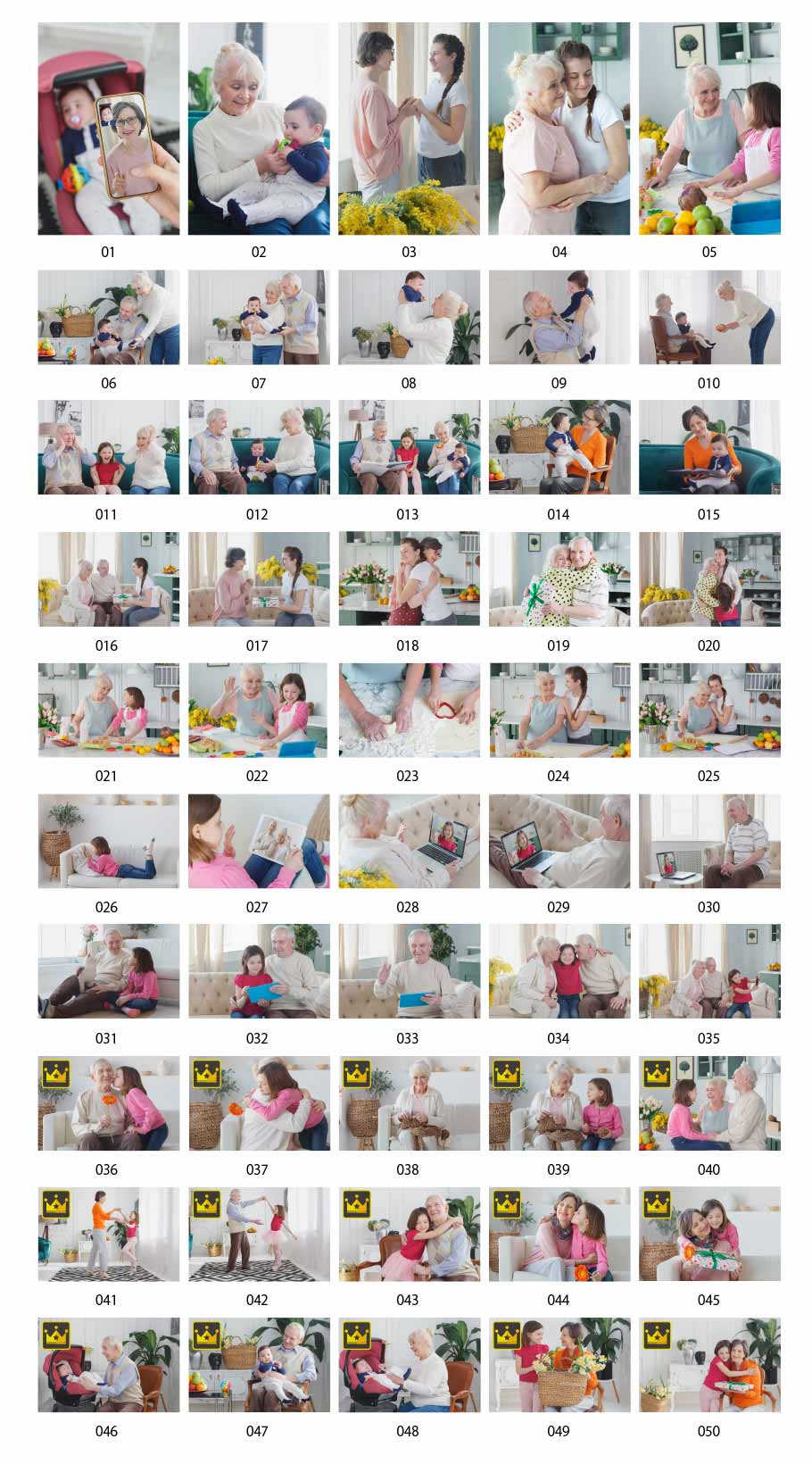 祖父母と孫の写真