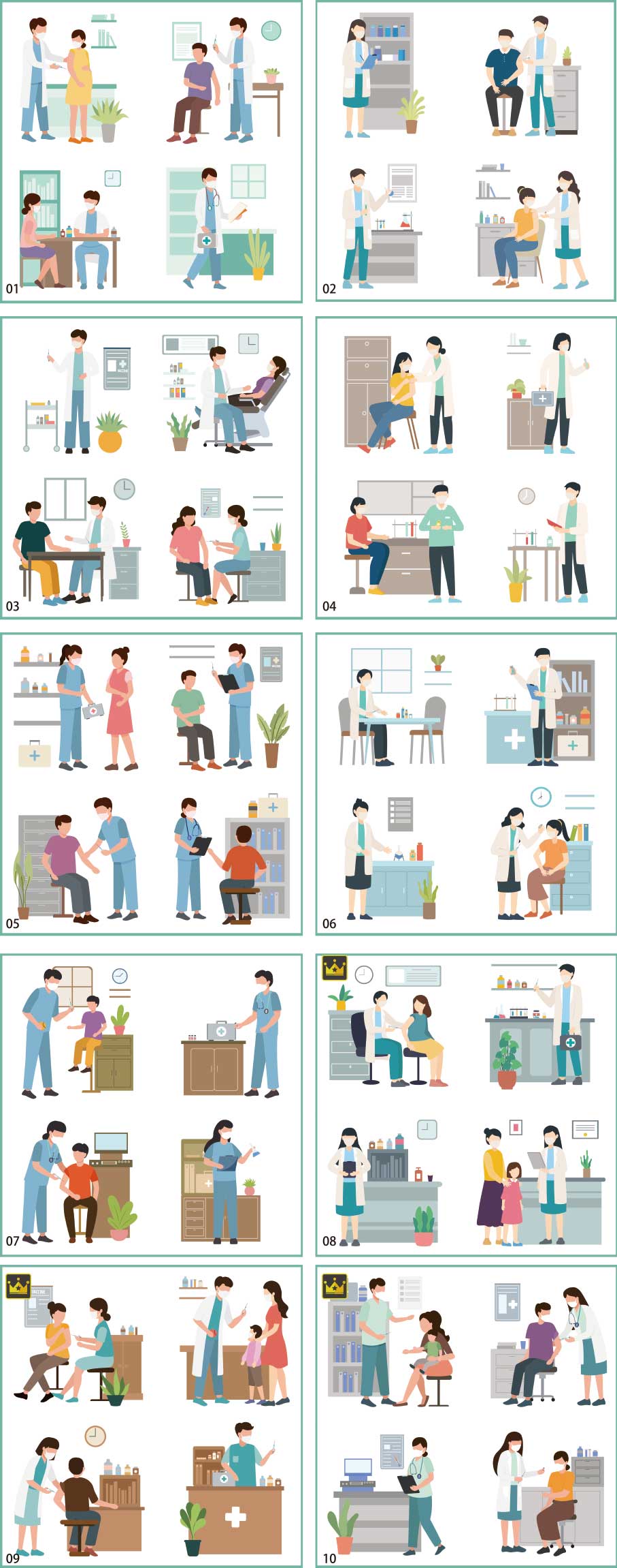 Vaccination illustration collection