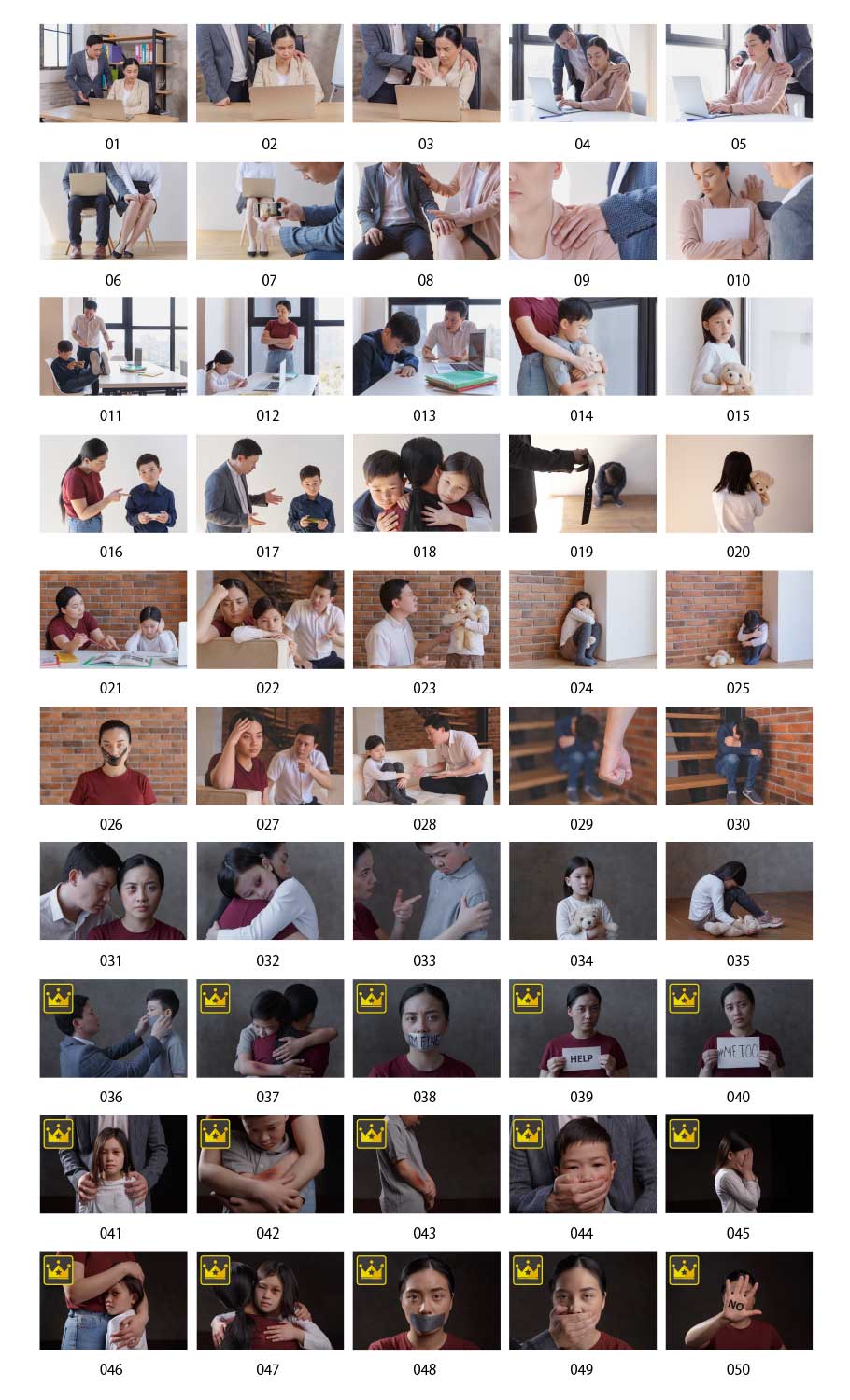 Hình ảnh quấy rối tình dục và bạo lực gia đình