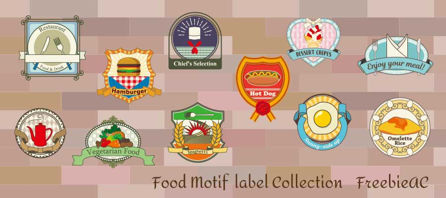 Western-style food label illustration