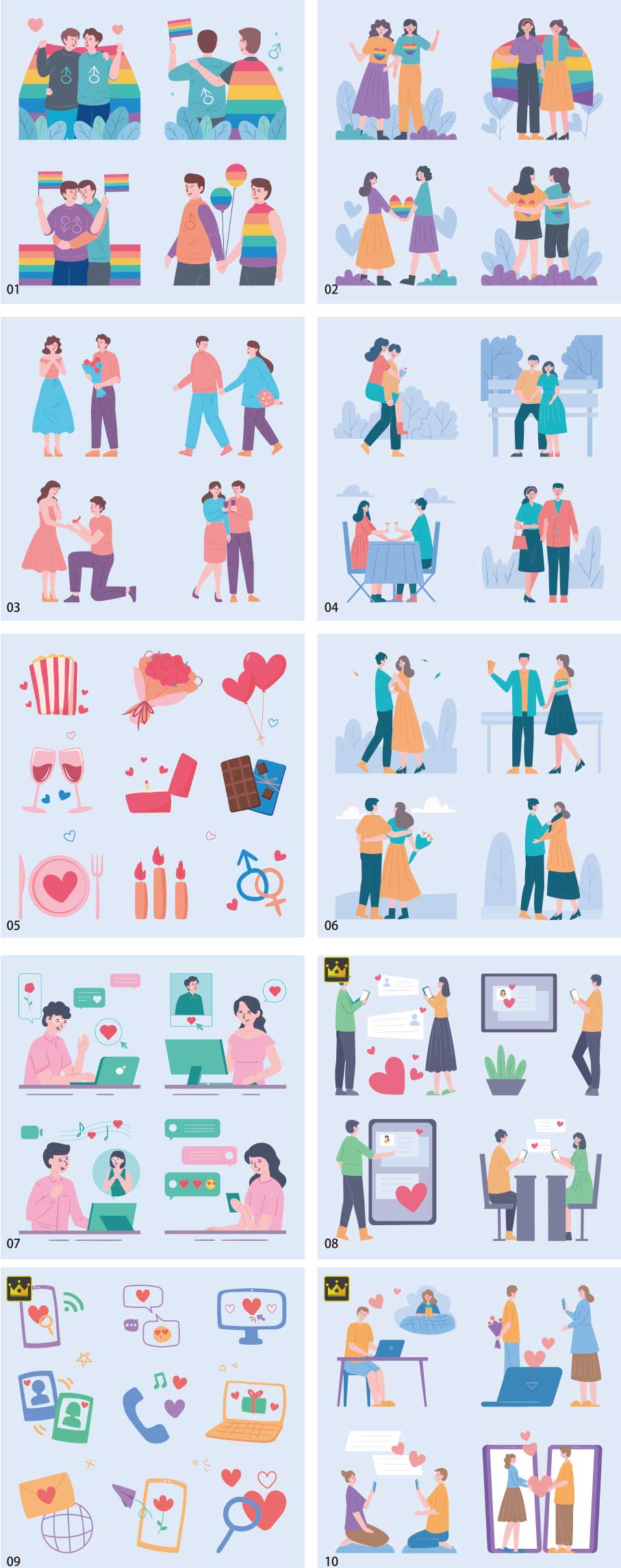 Dating illustration collection