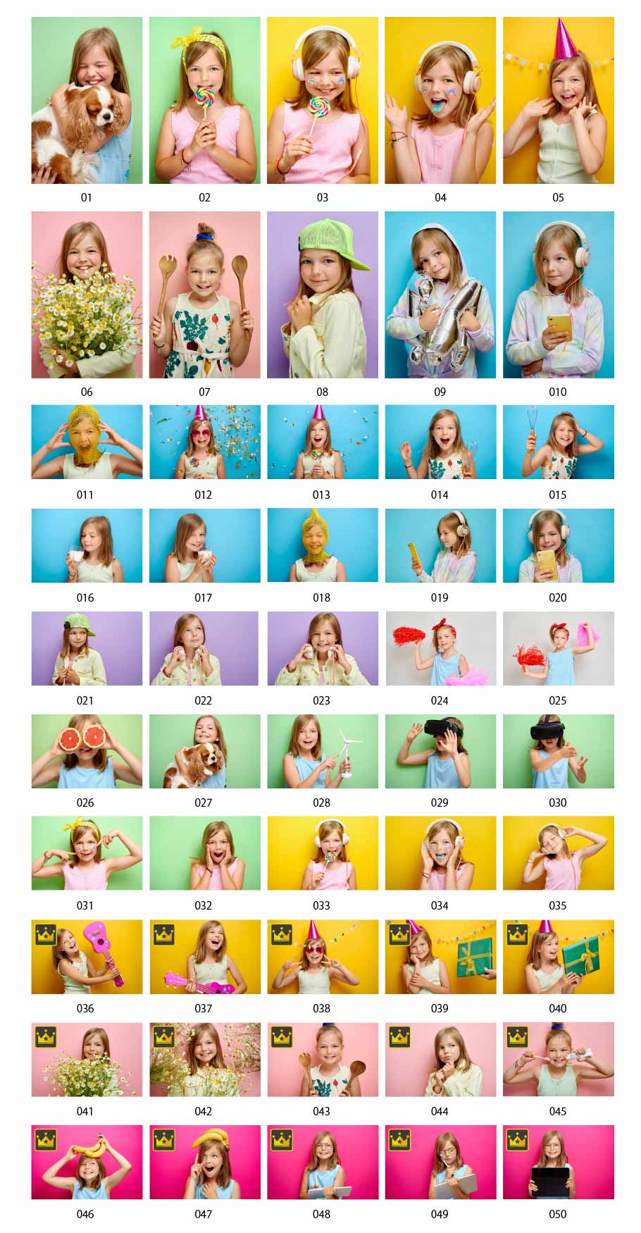 Colorful girl photos