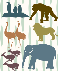 Environmental and animal protection silhouette