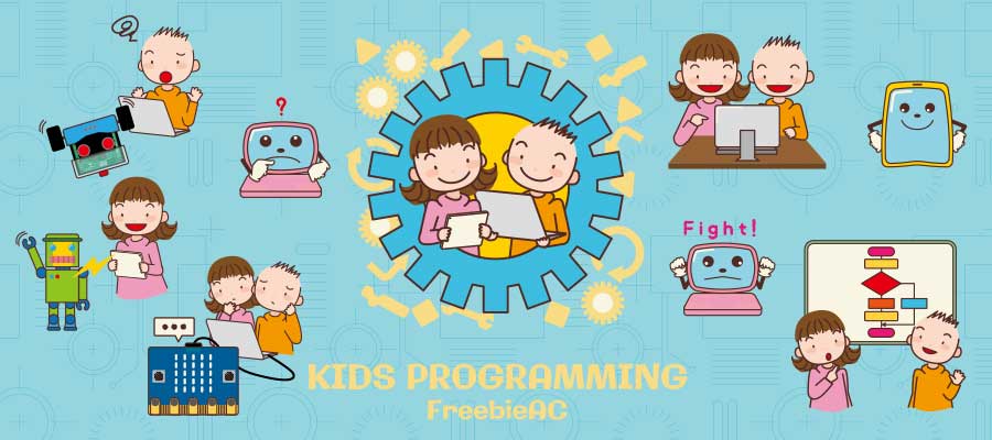 Kids programming illustrations