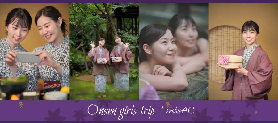 日本人女性温泉二人旅の写真