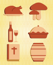 Thanksgiving day icons