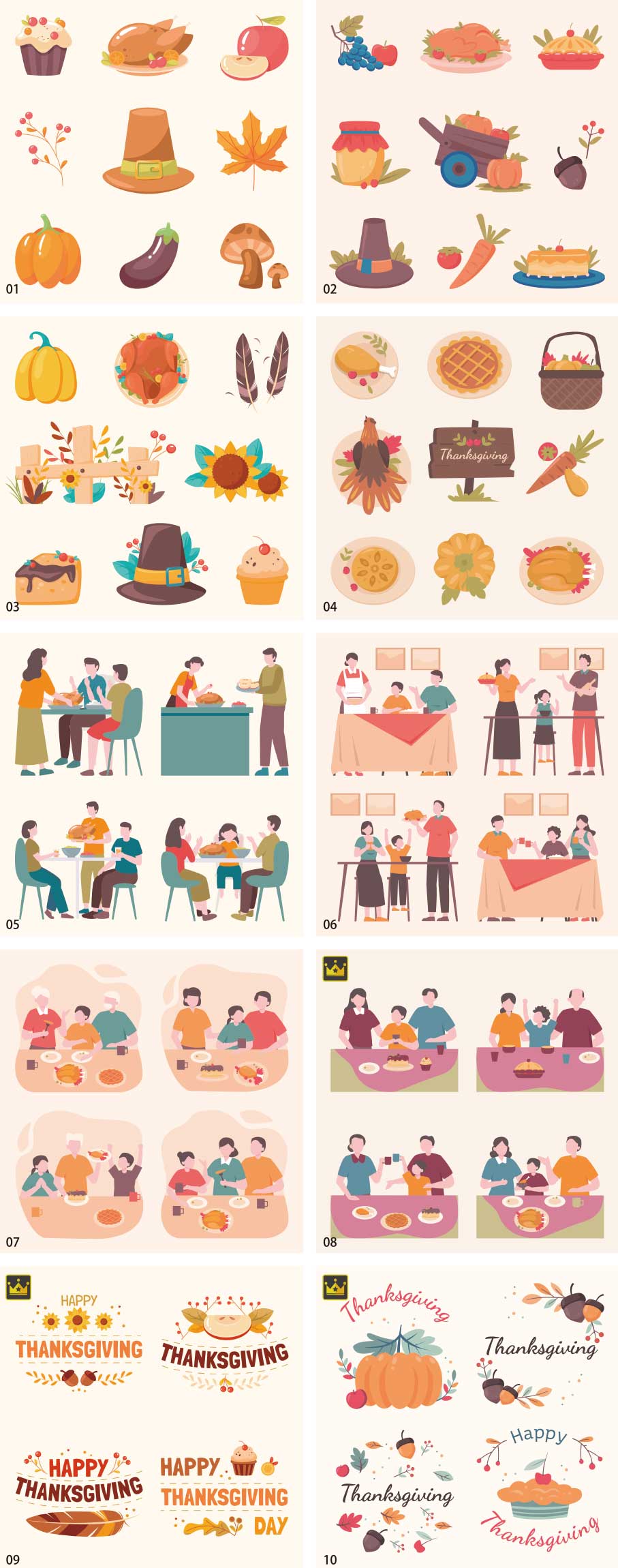 Thanksgiving Day Illustration Collection