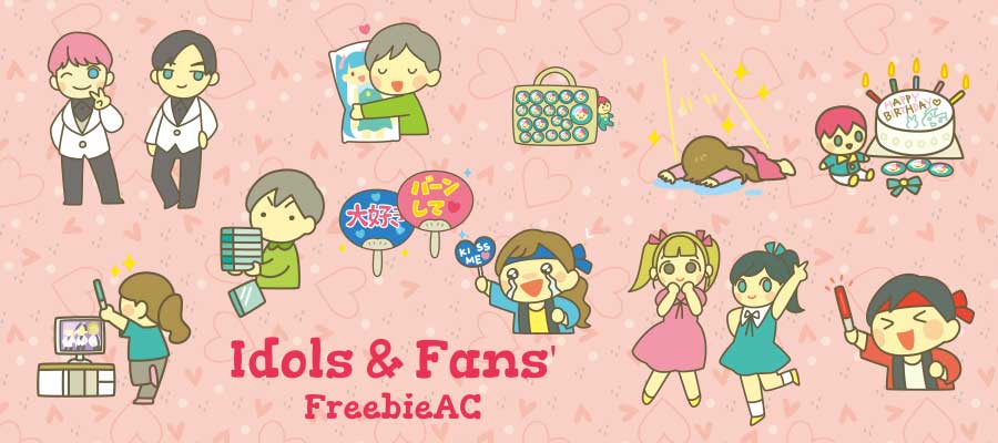 Illustrations of idols & fans