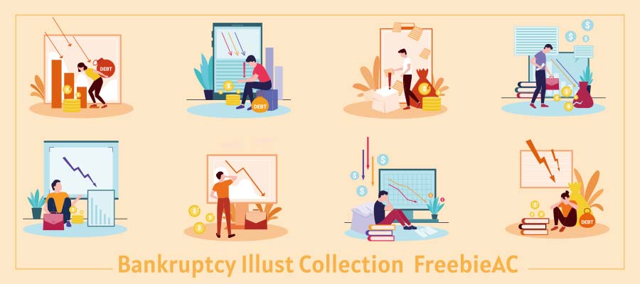 Bankruptcy illustration collection