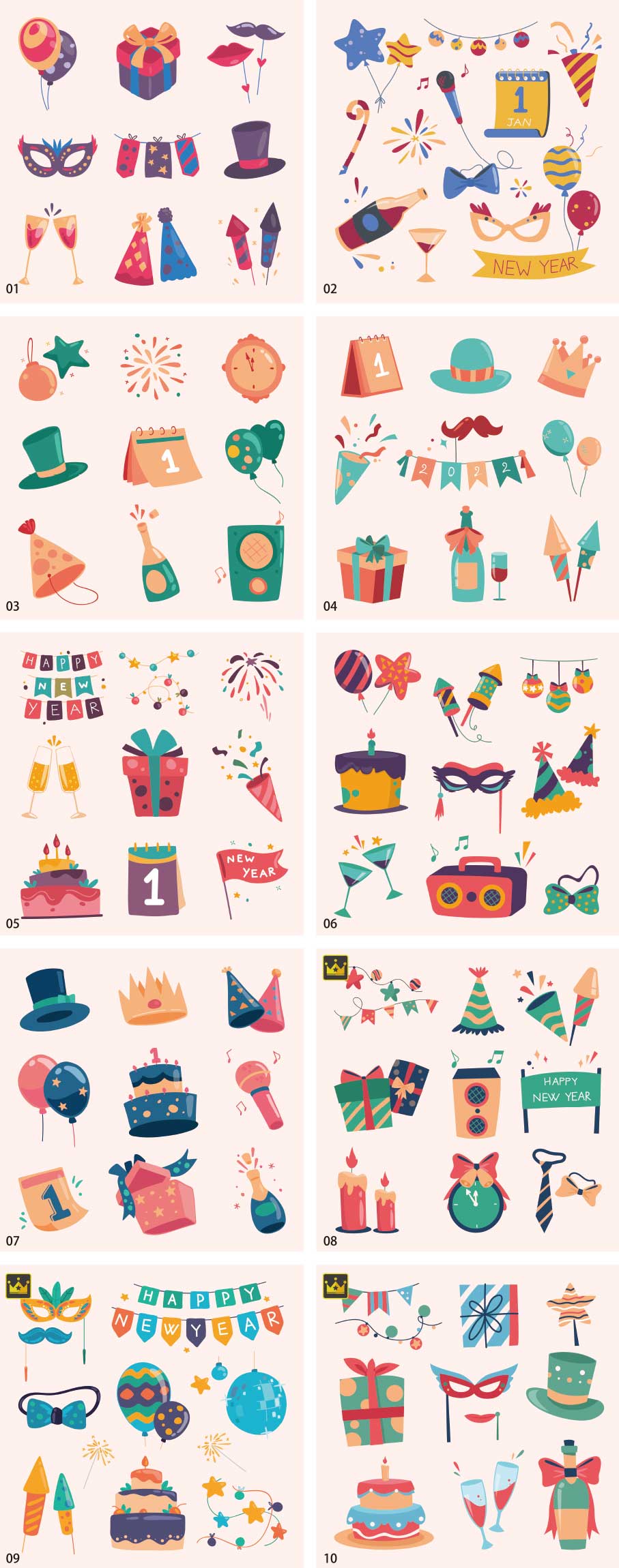 New Year Illustration Collection