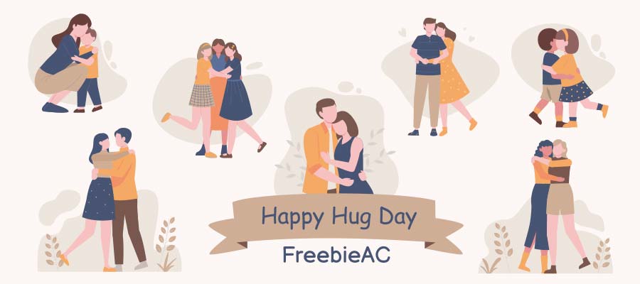 International Hug Day Illustration Collection