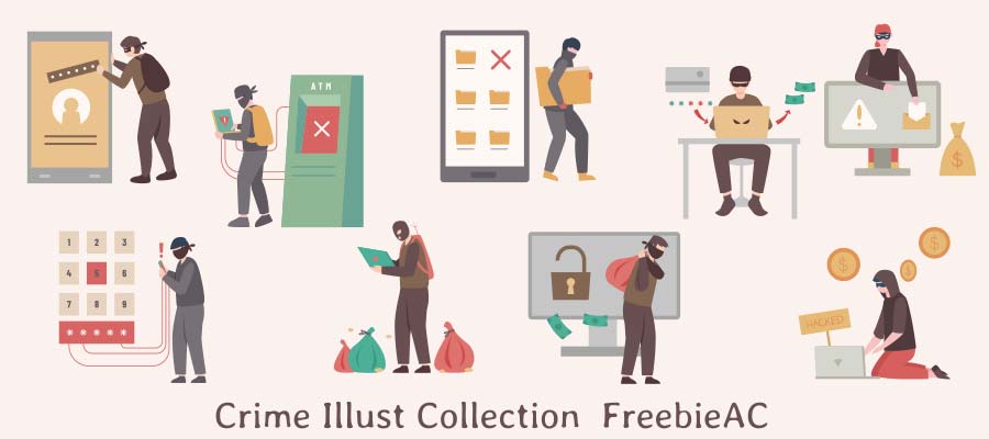 犯罪イラストコレクション