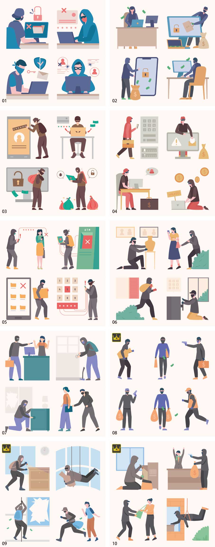 犯罪イラストコレクション