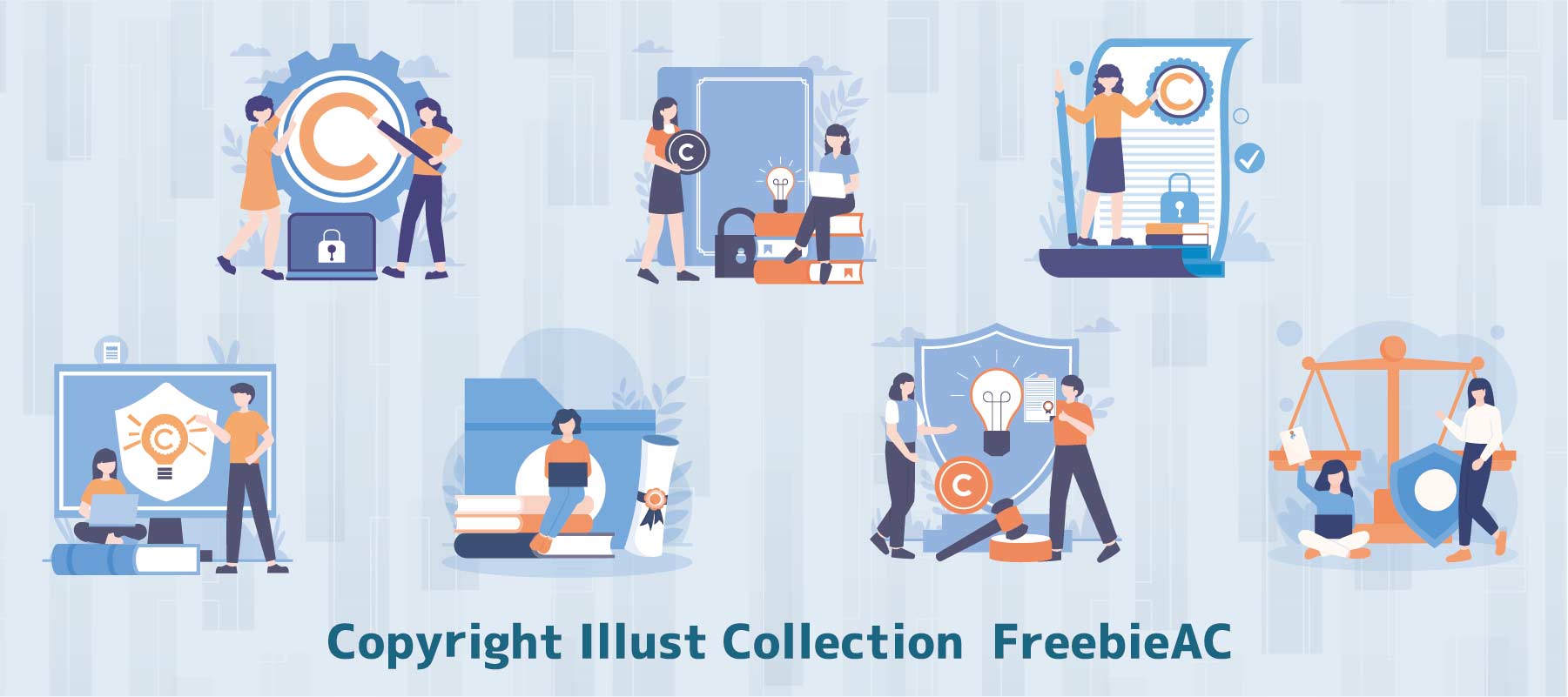 コピーライトイラストコレクション｜無料素材ならフリービーAC