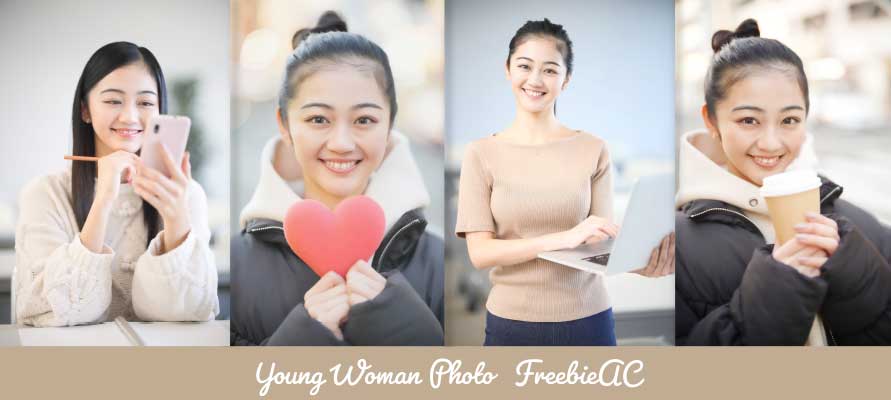 若い女性のポートレート写真