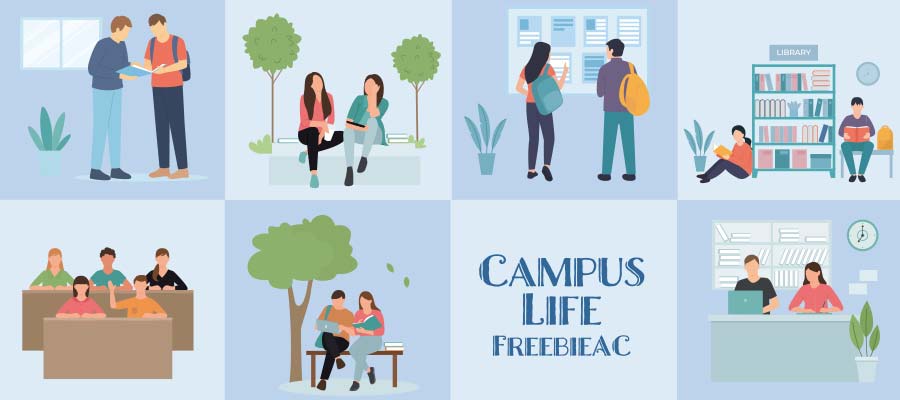 Campus Life Illustration Collection